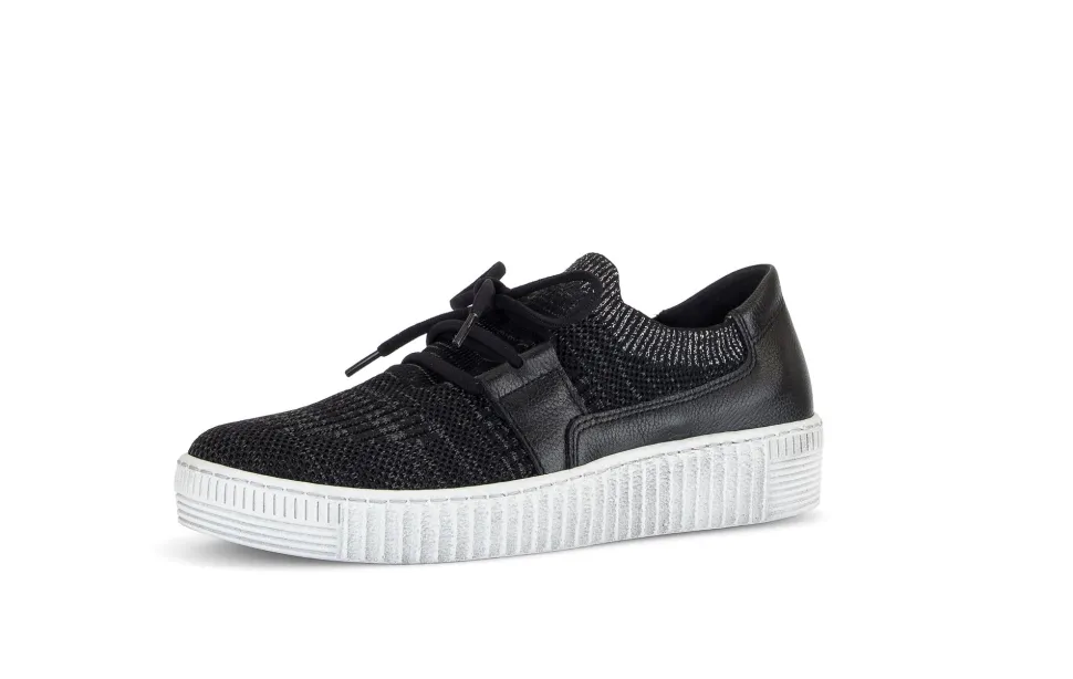 Freizeit Schnürer schwarz Gabor Fashion Sneaker low 43.335.47 schw