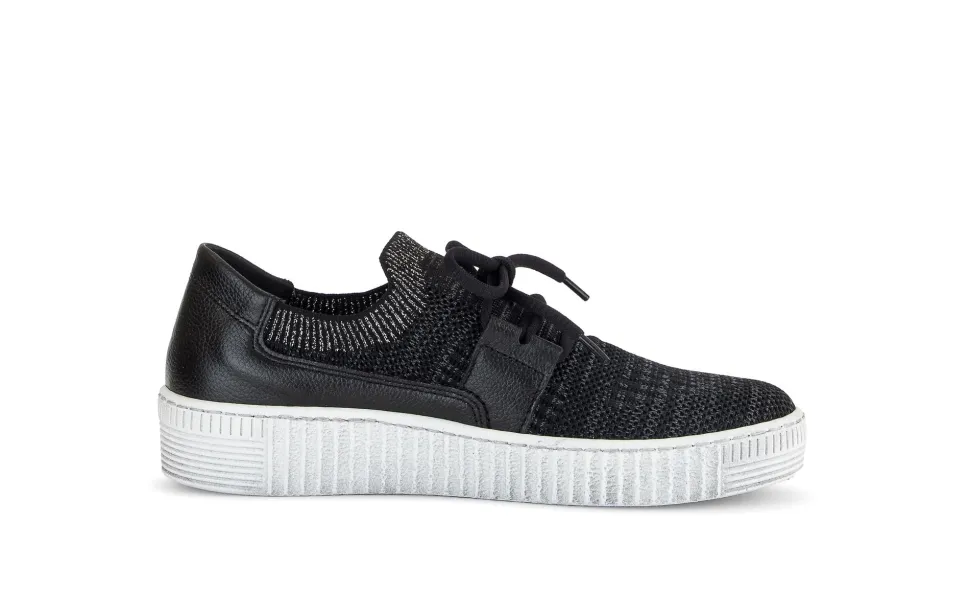 Freizeit Schnürer schwarz Gabor Fashion Sneaker low 43.335.47 schw