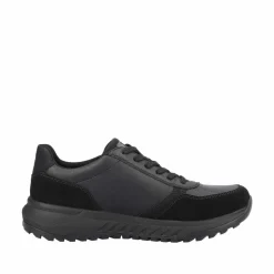Freizeit Schnürer schwarz U0101 00 Herren Sneaker Schwarz
