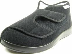 Hausschuhe schwarz Genua schwarz PA-Velour