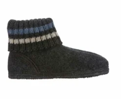 Hausschuhe schwarz Hüttenschuh Paul Graphit