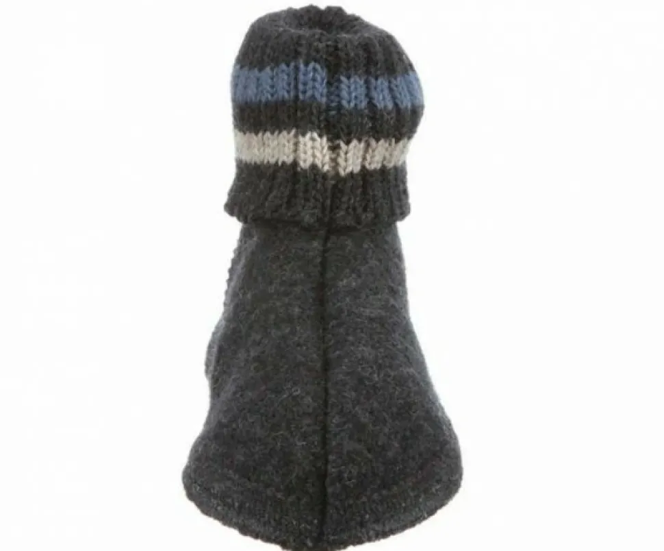 Hausschuhe schwarz Hüttenschuh Paul Graphit