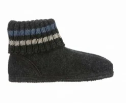 Hausschuhe schwarz Hüttenschuh Paul Graphit