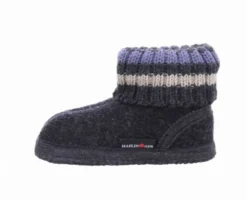 Hausschuhe schwarz Hüttenschuh Paul Graphit