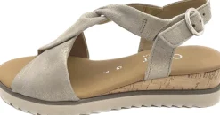 Keilsandalen beige
