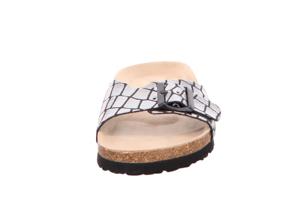 Klassische Sandalen schwarz Tieffußbett-bis30mm