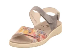 Komfort Sandalen blau FLOWER-SAMT/SAMT-CHEV.,SKY