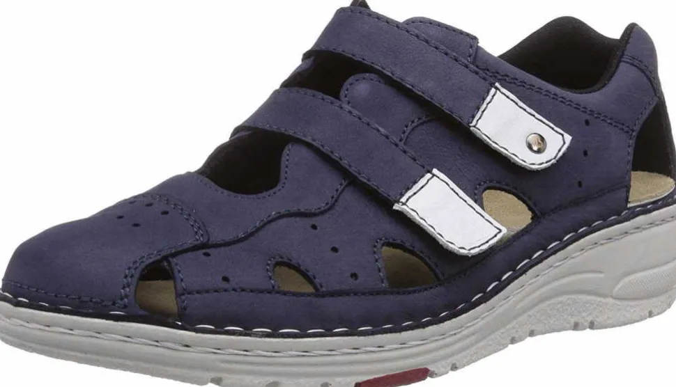Komfort Sandalen blau Slipper