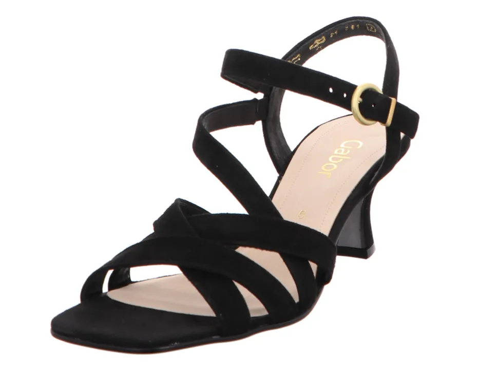Komfort Sandalen schwarz Gabor Fashion Riemchensandalen 21.781.17