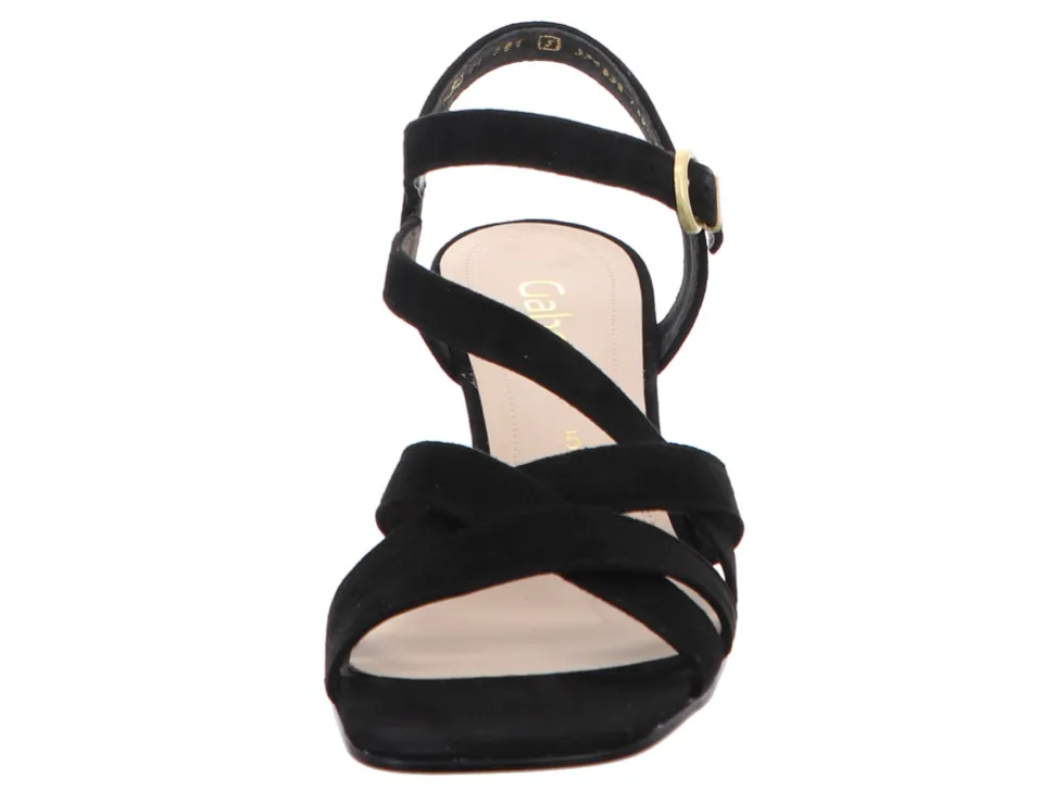 Komfort Sandalen schwarz Gabor Fashion Riemchensandalen 21.781.17