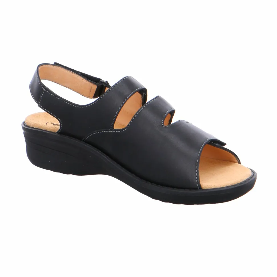 Komfort Sandalen schwarz Hera schw.