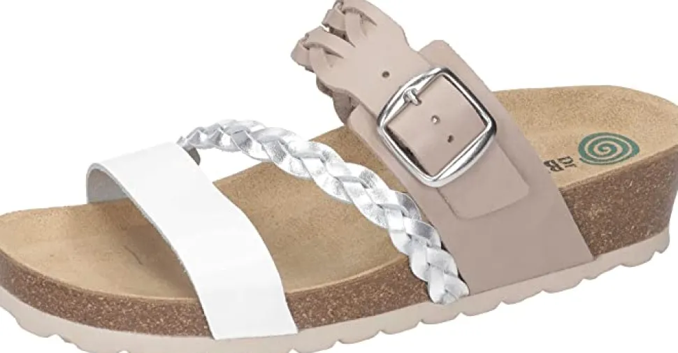 Komfort Sandalen weiss Pantolette