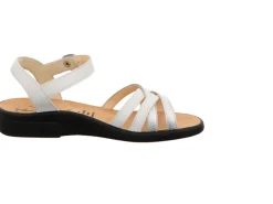 Komfort Sandalen weiss Sonnica E MILK SILVER Leder