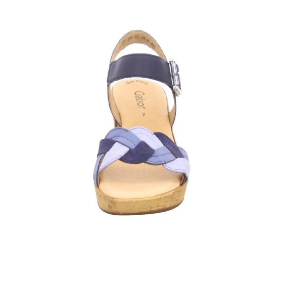 Plateau Sandalen blau
