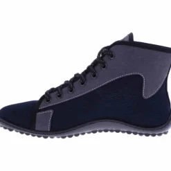Schnür-Stiefeletten blau Barfuß Stiefelette Jaspar