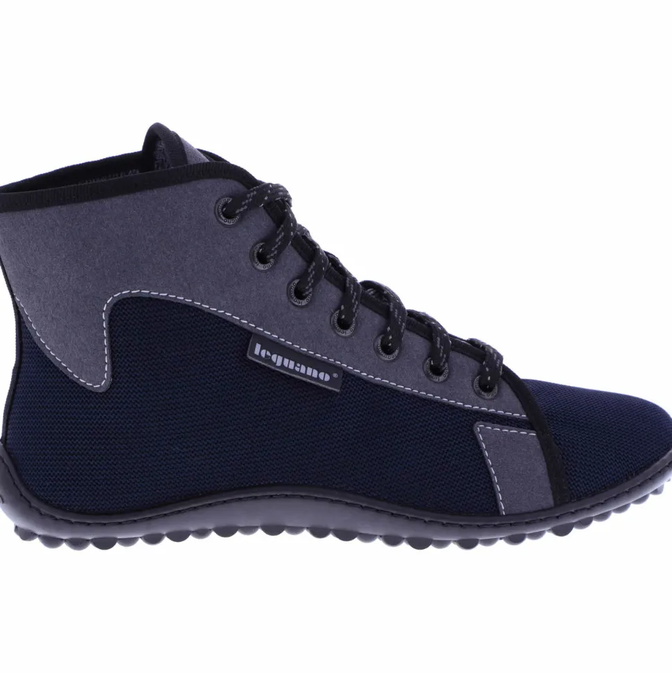 Schnür-Stiefeletten blau Barfuß Stiefelette Jaspar