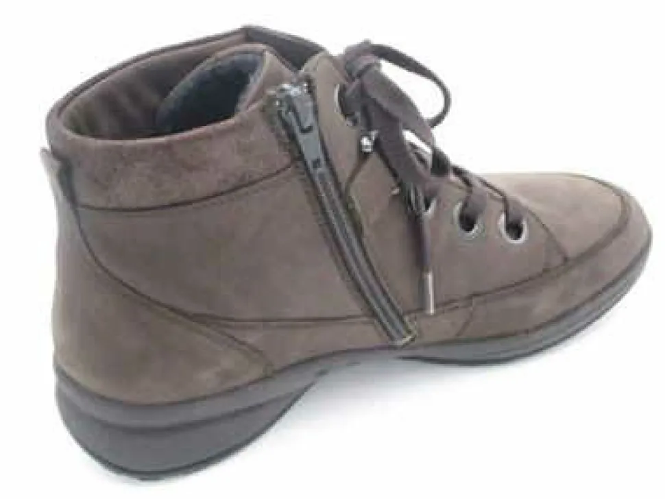 Schnür-Stiefeletten grau