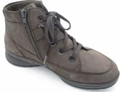 Schnür-Stiefeletten grau