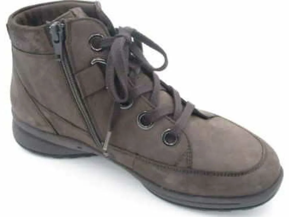 Schnür-Stiefeletten grau