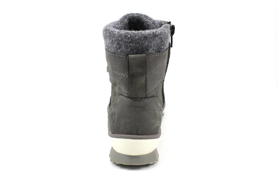 Schnür-Stiefeletten grau
