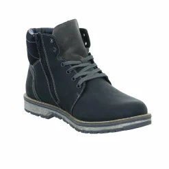 Schnür-Stiefeletten grau