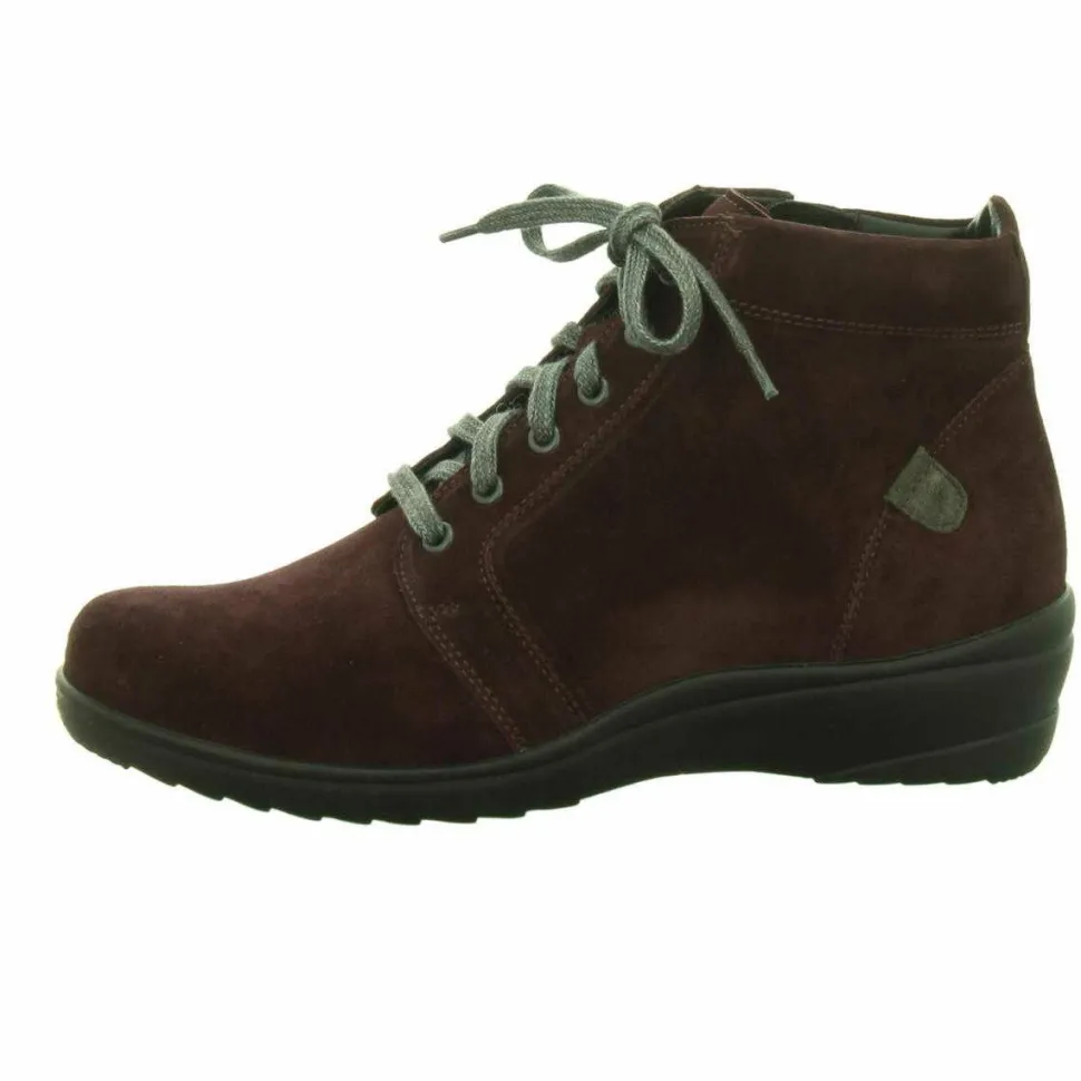 Schnür-Stiefeletten rot