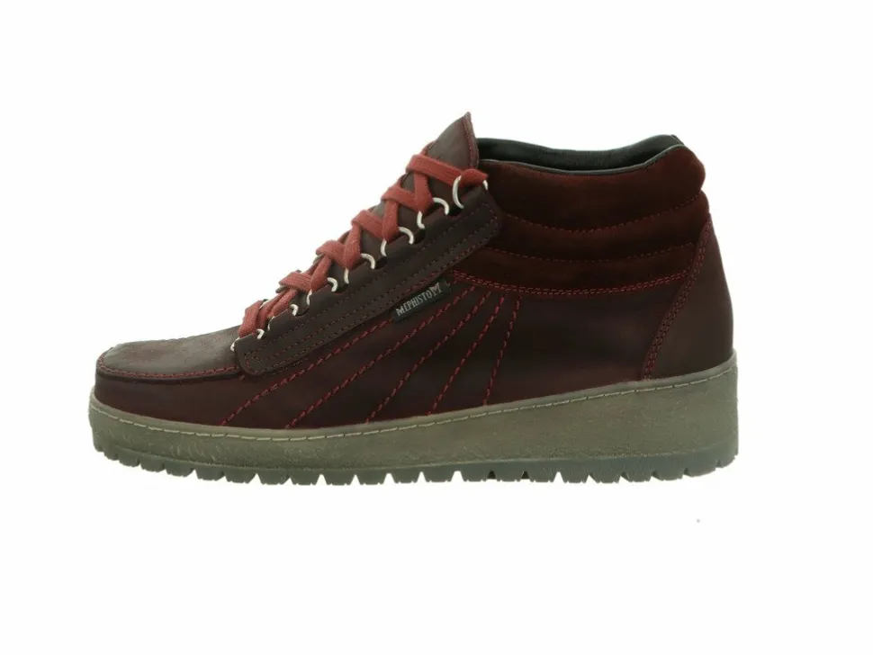 Schnür-Stiefeletten rot