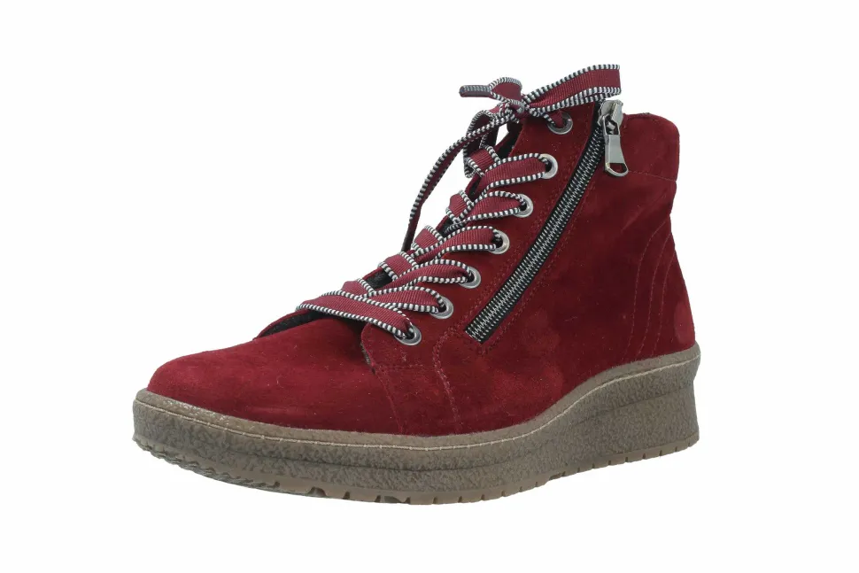 Schnür-Stiefeletten rot Ilona