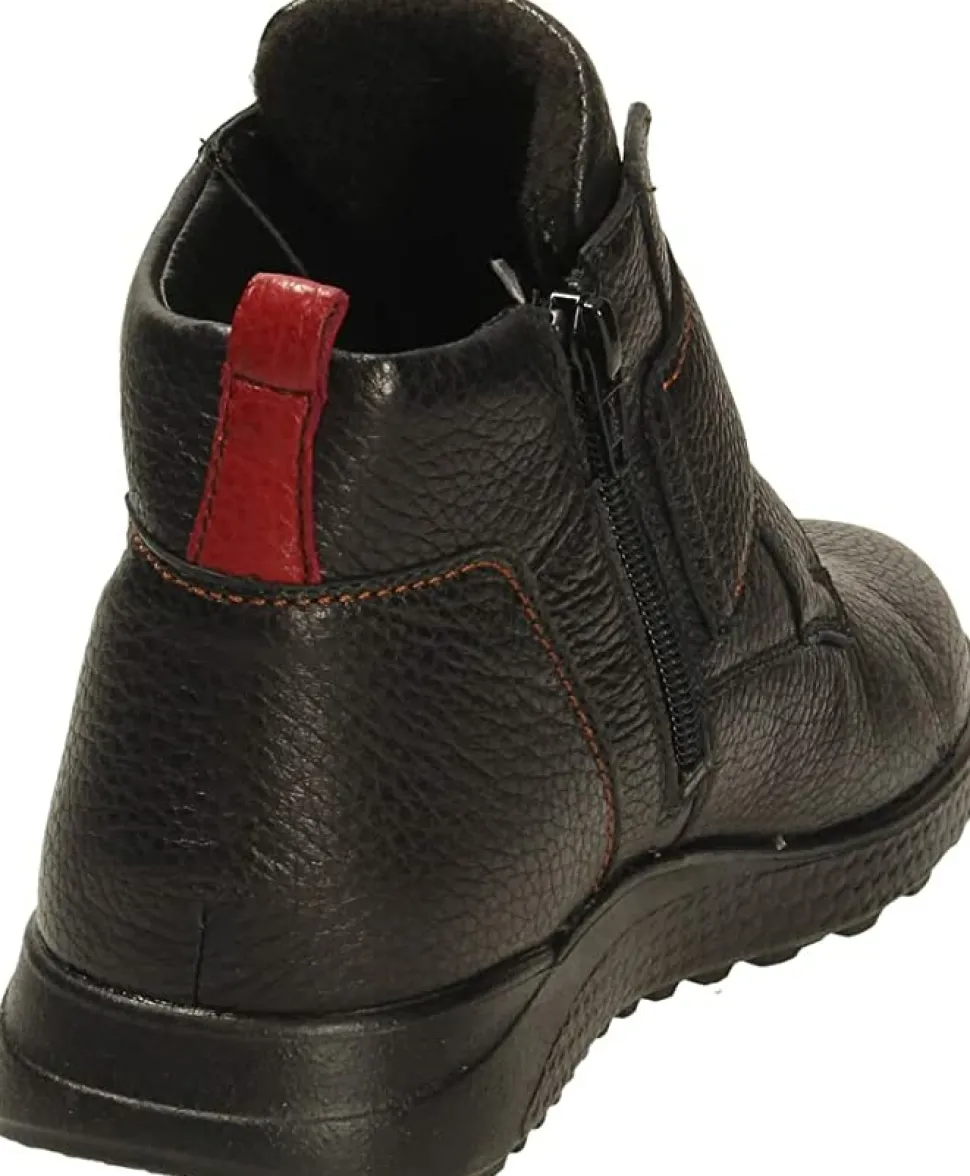 Schnür-Stiefeletten schwarz