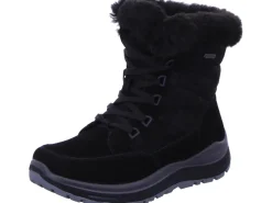 Schnür-Stiefeletten schwarz