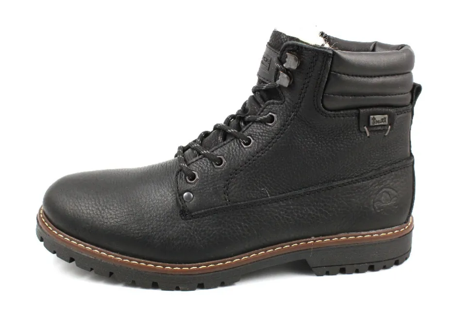Schnür-Stiefeletten schwarz