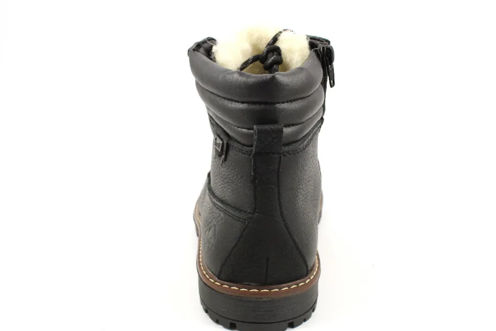 Schnür-Stiefeletten schwarz