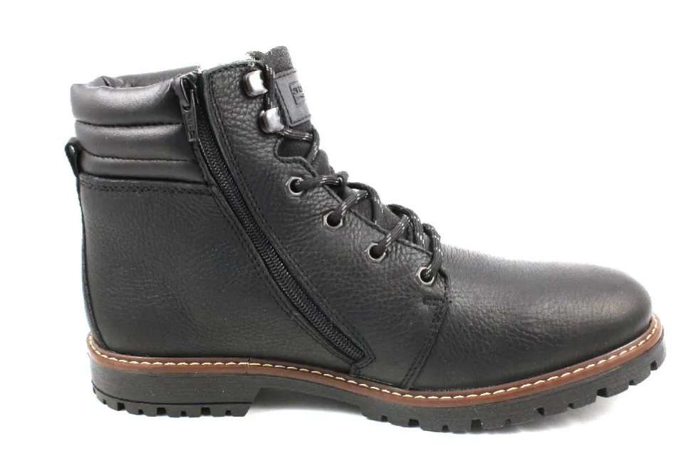Schnür-Stiefeletten schwarz