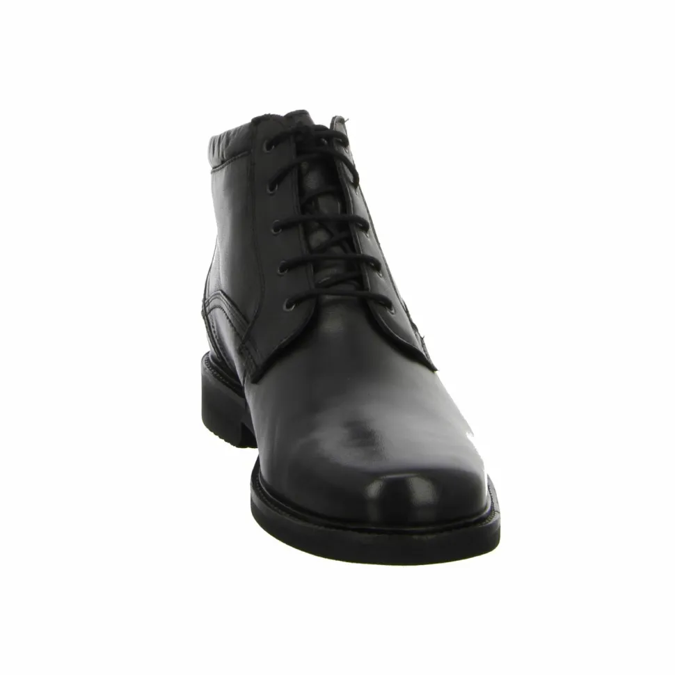 Schnür-Stiefeletten schwarz