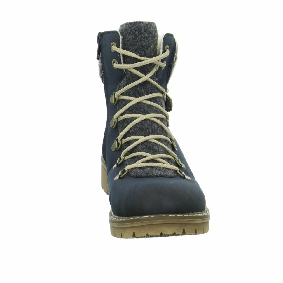 Schnür-Stiefeletten schwarz