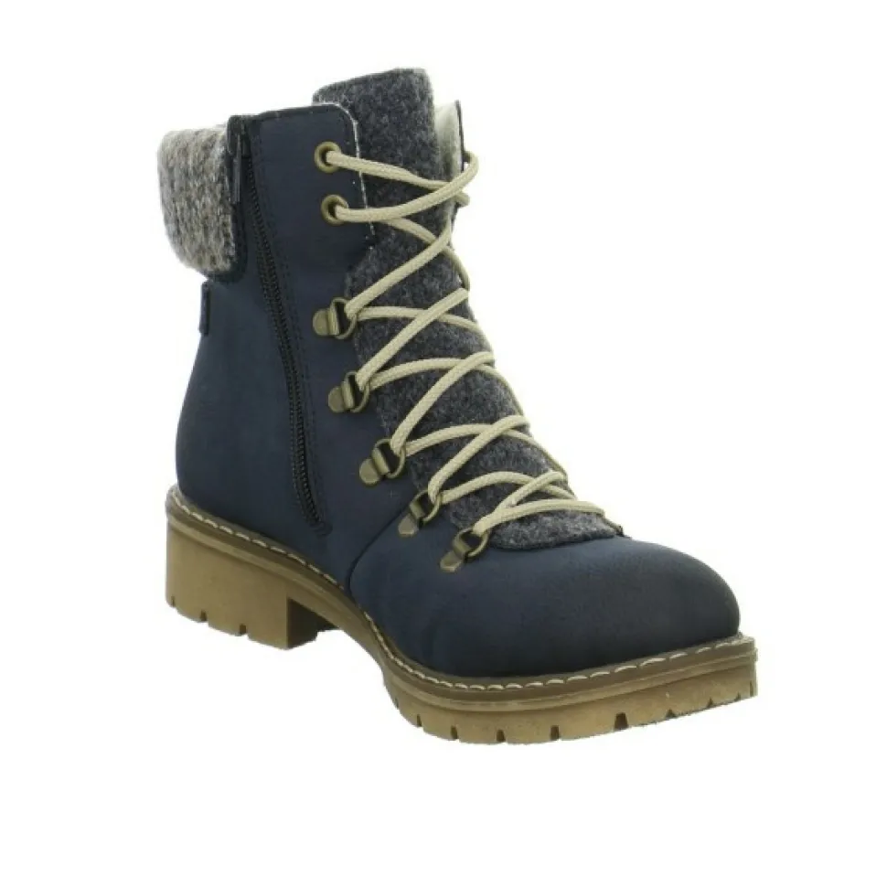 Schnür-Stiefeletten schwarz