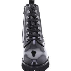 Schnür-Stiefeletten schwarz