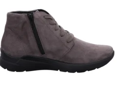 Schnür-Stiefeletten taupe SAMT-CHEVRO